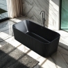 Baignoire autoportante rectangulaire noire mate 170x75cm Lemno Dark Promotion