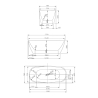 Baignoire moderne autoportante 170x78cm ovale gris mat Idra Moon Réductions