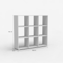 Bibliothèque blanche moderne en bois pour salon et bureau Wari Offre