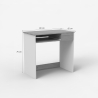 Bureau gain de place 80cm télétravail blanc et bois Madrid Remises