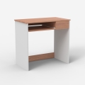 Bureau gain de place 80cm télétravail blanc et bois Madrid Promotion