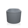 Baignoire îlot ovale 170x80cm design cannelé gris Kimolos Moon Offre