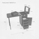 Valise à roulettes pour maquillage avec table miroir lumières Smarty Achat