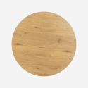 Table de salon cuisine ronde en bois 120cm pied central Bering Remises