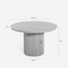 Table de salon cuisine ronde en bois 120cm pied central Bering Réductions