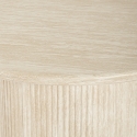 Table de salon ronde 120cm moderne en bois effet pierre Kara Offre
