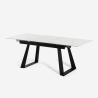Table à manger extensible moderne 160-200x90cm effet marbre Caracas Choix