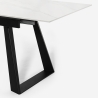 Table à manger extensible moderne 160-200x90cm effet marbre Caracas Modèle