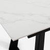 Table à manger extensible moderne 160-200x90cm effet marbre Caracas Caractéristiques