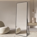 Miroir sur pied mural 180x80cm moderne noir Arsen-B Offre