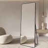 Miroir sur pied mural 180x80cm moderne noir Arsen-B Offre