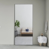 Miroir vertical sur pied ou mural noir moderne Hamstur-B Offre