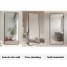 Miroir sur pied mural 180x80cm moderne noir Arsen-B Catalogue