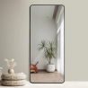 Miroir sur pied mural 180x80cm moderne noir Arsen-B Réductions