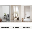 Miroir sur pied ou mural argent salon et chambre à coucher Hamstur-S Réductions