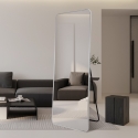 Miroir mural en argent 180x80cm avec support au sol Arsen-S Offre