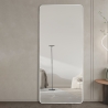 Miroir mural en argent 180x80cm avec support au sol Arsen-S Remises