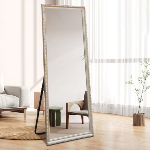 Miroir sur pied mural décoratif 180x80cm avec cadre classique Vestur-C Promotion