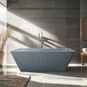 Baignoire autoportante rectangulaire 170x75cm gris mat Arkoi Moon Promotion