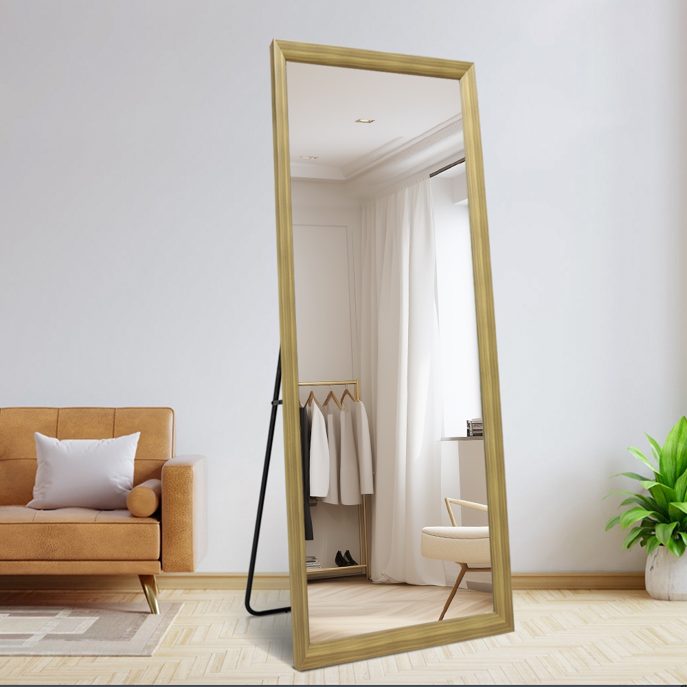Miroir vertical 180x80cm mural au sol effet bois design Kommi Promotion Miroir vertical 180x80cm mural au sol effet bois design Kommi Promotion