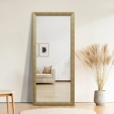Miroir vertical 180x80cm mural au sol effet bois design Kommi Remises