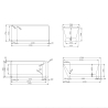 Baignoire Design Ile Rectangulaire Autostable Milo Prix