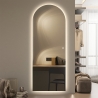 Miroir mural moderne rétroéclairé 170x65cm lumière LED Stjarna Remises