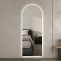 Miroir mural moderne rétroéclairé 170x65cm lumière LED Stjarna Réductions