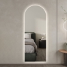 Miroir mural moderne rétroéclairé 170x65cm lumière LED Stjarna Réductions