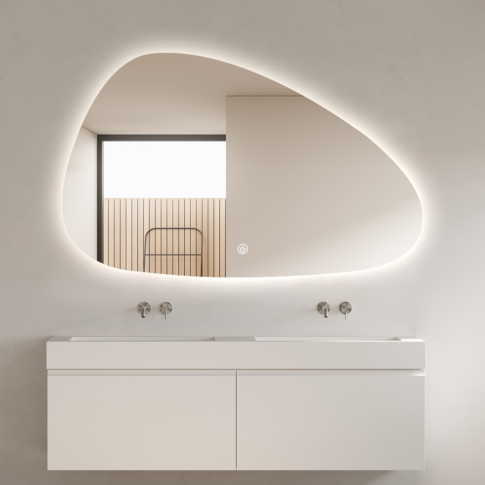 Miroir de salle de bain anti-buée au design moderne rétroéclairé Humar Promotion Miroir de salle de bain anti-buée au design moderne rétroéclairé Humar Promotion