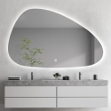 Miroir de salle de bain anti-buée au design moderne rétroéclairé Humar Remises