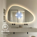 Miroir de salle de bain anti-buée au design moderne rétroéclairé Humar Réductions
