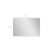 Miroir de salle de bain LED rétroéclairé 90x70cm anti-buée Krona L Choix