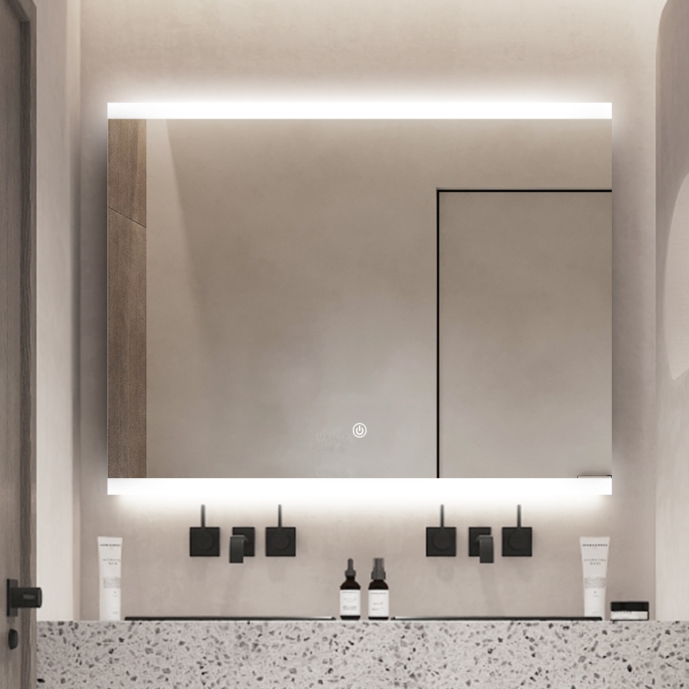 Miroir de salle de bain LED rétroéclairé 90x70cm anti-buée Krona L Promotion Miroir de salle de bain LED rétroéclairé 90x70cm anti-buée Krona L Promotion