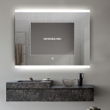 Miroir de salle de bain LED rétroéclairé 90x70cm anti-buée Krona L Réductions