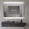 Miroir de salle de bain LED rétroéclairé 90x70cm anti-buée Krona L Réductions