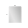 Miroir de salle de bain rétroéclairé 60x80cm fonction antibuée Vindur L Choix