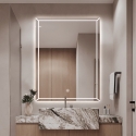 Miroir de salle de bain rétroéclairé 60x80cm fonction antibuée Vindur L Offre