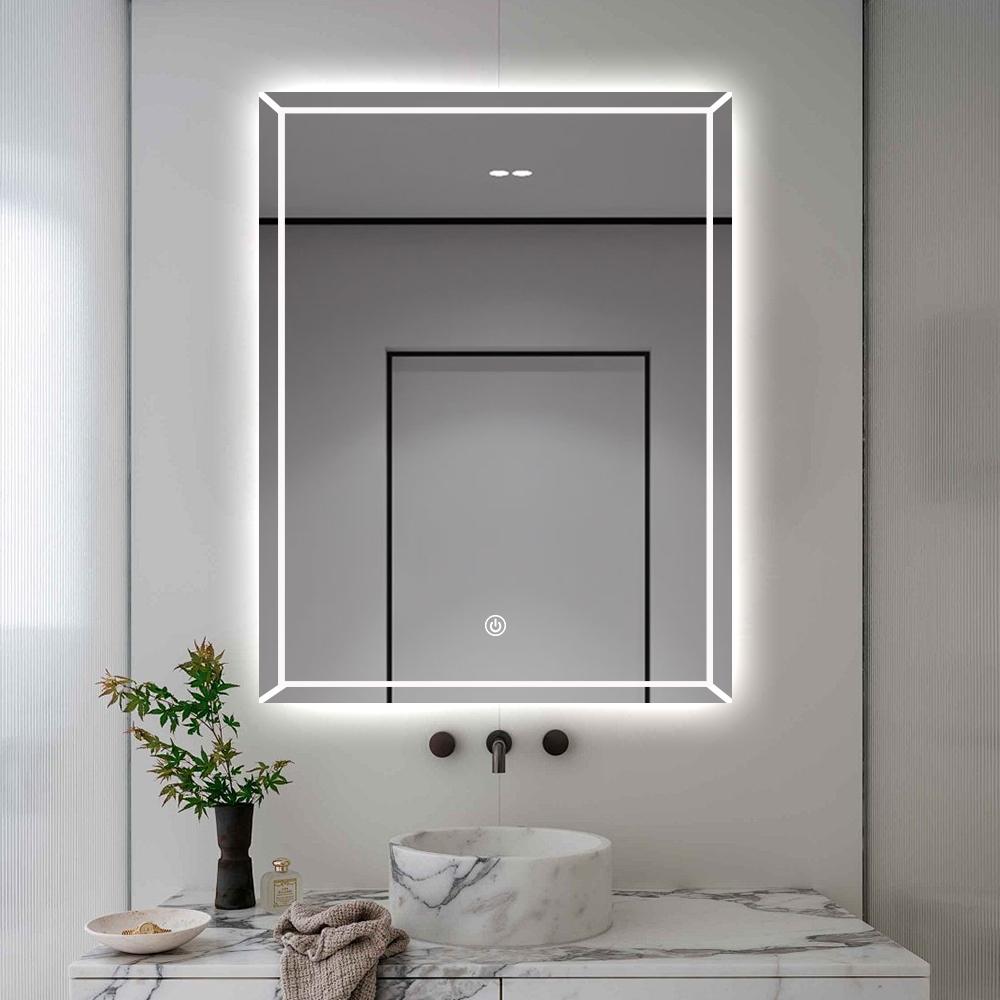 Miroir de salle de bain anti-buée rétro-éclairé 70x90cm Vindur XL Promotion Miroir de salle de bain anti-buée rétro-éclairé 70x90cm Vindur XL Promotion