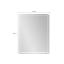 Miroir de salle de bain anti-buée rétro-éclairé 70x90cm Vindur XL Choix