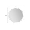 Miroir de salle de bain rond rétroéclairé 60cm anti-buée Veski L Choix