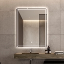 Miroir de salle de bain anti-buée rétro-éclairé 70x90cm Vindur XL Offre