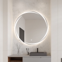 Miroir de salle de bain rond rétroéclairé 60cm anti-buée Veski L Remises