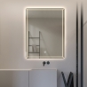 Miroir de salle de bain anti-buée rétro-éclairé 70x90cm Vindur XL Réductions