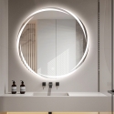 Miroir rond 70cm de salle de bain rétroéclairé avec antibuée Veski XL Offre