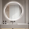 Miroir rond 70cm de salle de bain rétroéclairé avec antibuée Veski XL Offre