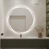 Miroir rond 70cm de salle de bain rétroéclairé avec antibuée Veski XL Remises