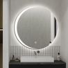 Miroir de salle de bain rond 70cm anti-buée rétroéclairé Skeri XL Réductions