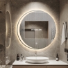 Miroir de salle de bain rond 70cm anti-buée rétroéclairé Skeri XL Remises