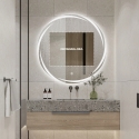 Miroir rond 70cm de salle de bain rétroéclairé avec antibuée Veski XL Réductions
